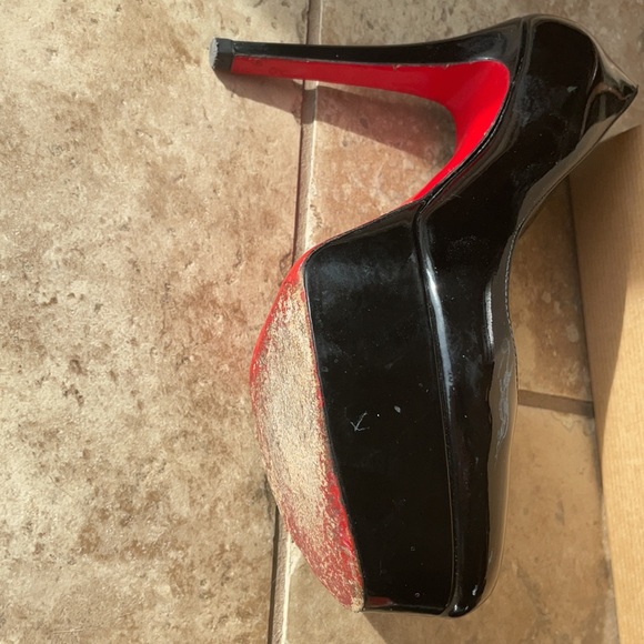 Christian Louboutin Red Bottom Heels platform black patent leather in box - Picture 8 of 9